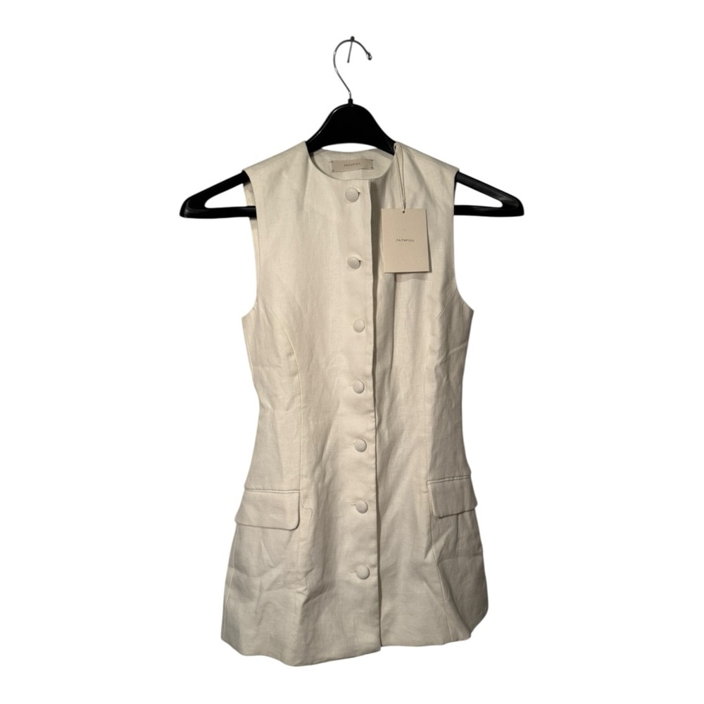 Faithful Sleeveless Linen Mini Dress
